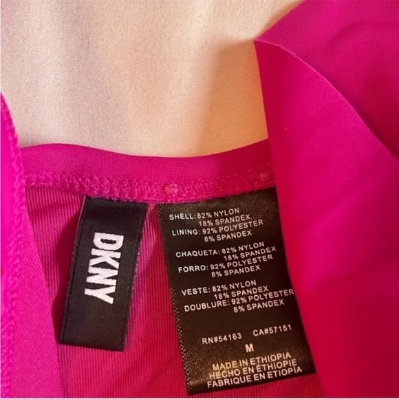 DKNY Magenta Tankini Swim Set – Size Medium (NWOT) - Picture 5 of 8